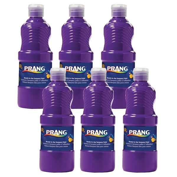 Ready-to-Use Tempera Paint, Violet, 16 oz, PK6